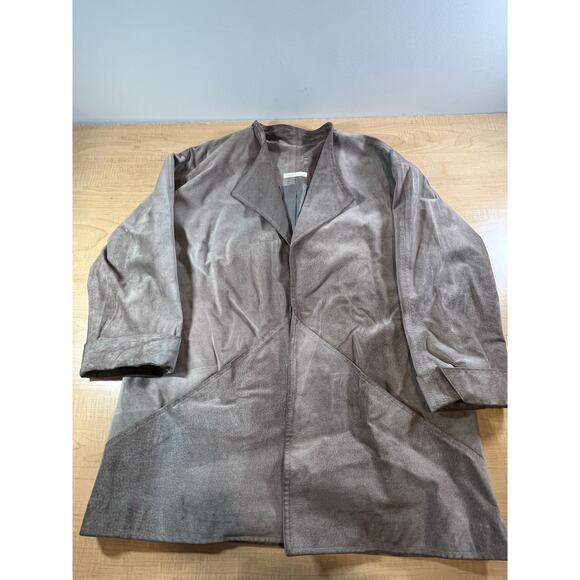 Vintage Genuine‎ Suede Oversized Jacket Karen Marie 3/4 Sleeve Woamns Size M/L - Picture 4 of 9